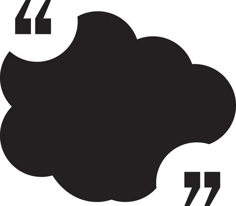 Quote blank speech citation in cloud form vector Stock Illustration