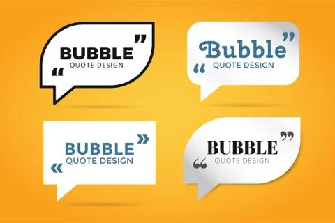 Quote blank template bubble empty design 스톡 일러스트