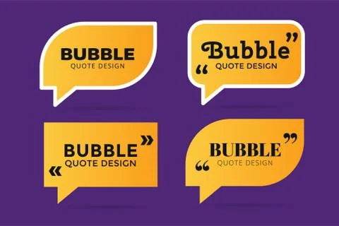 Quote blank template bubble empty design Stock Illustration