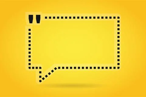 Quote blank template bubble empty design Stock Illustration