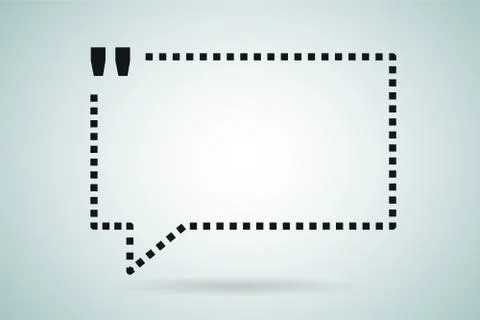Quote blank template bubble empty design Stock Illustration