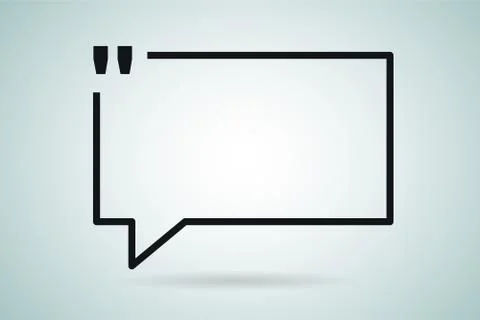 Quote blank template bubble empty design Stock Illustration
