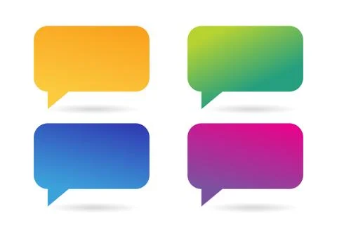 Quote blank template bubble empty design Stock Illustration