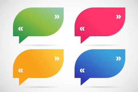 Quote blank template bubble empty design Stock Illustration