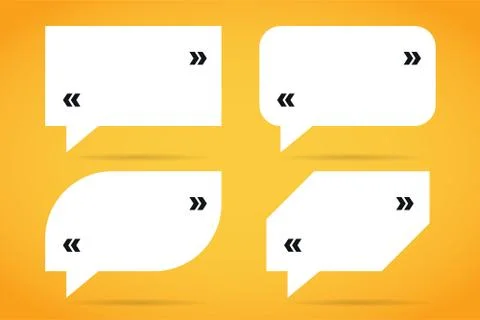 Quote blank template bubble empty design Stock Illustration