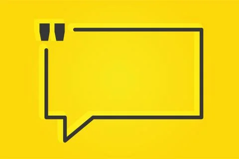 Quote blank template bubble empty design Stock Illustration