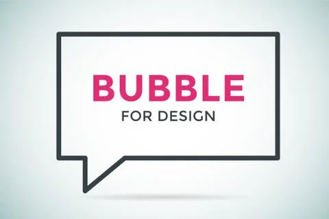 Quote blank template bubble empty design Stock Illustration