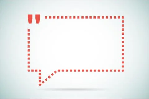 Quote blank template bubble empty design Stock Illustration