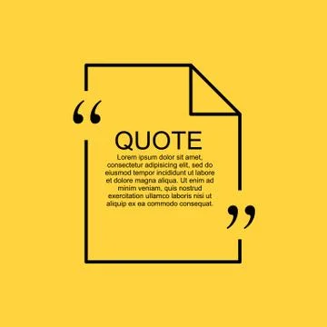 Quote blank template. Design element similar to quote Stock Illustration