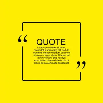 Quote blank template. Design element similar to quote Stock Illustration