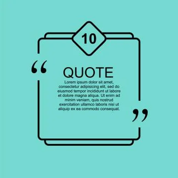 Quote blank template. Design element similar to quote Stock Illustration