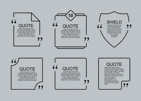 Quote blank template. Design element similar to quote Stock Illustration
