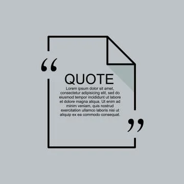 Quote blank template. Design element similar to quote Stock Illustration