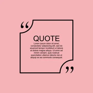 Quote blank template. Design element similar to quote Illustrazione stock