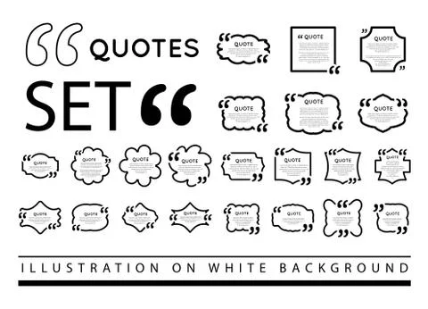 Quote blank template Stock Illustration