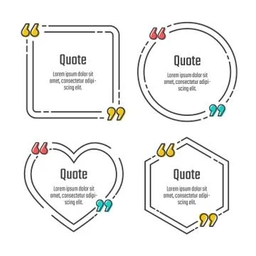 Quote blank template Stock Illustration