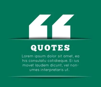 Quote blank template on white background. Stock Illustration