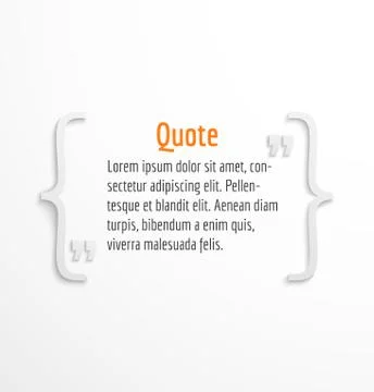 Quote blank with text bubble Stock Illustration