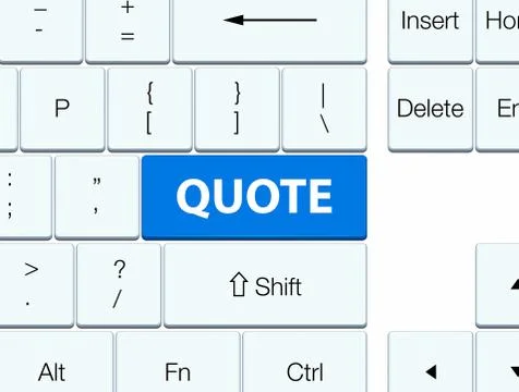 Quote blue keyboard button Stockillustratie