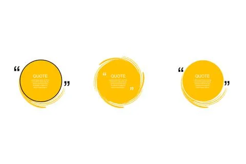 Quote box frame, big set. Quote box icon. Texting quote boxes. Blank Grunge Stock Illustration