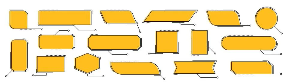 Quote box frame, big set. Set of callouts titles template. Quote box icon. .. Stock Illustration