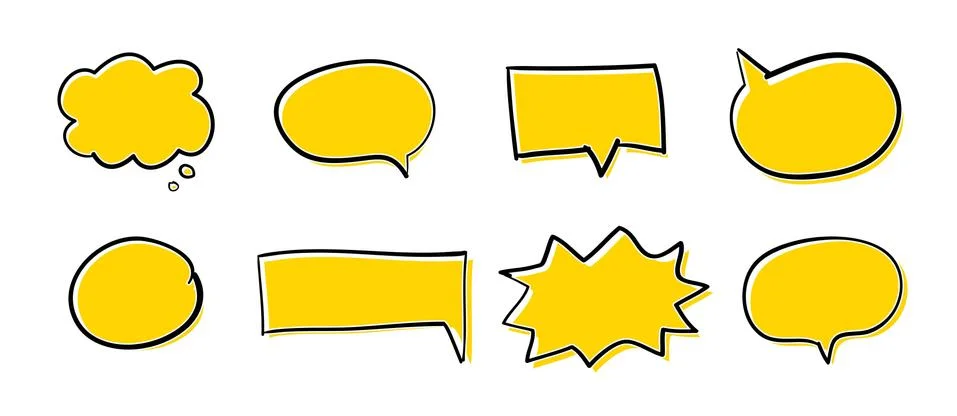 Quote box frames big set. Quote box icons. Texting quote boxes. Stock Illustration