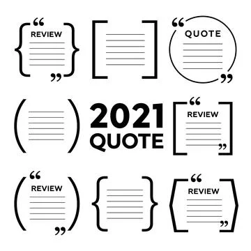 Quote box frames. Empty quote bubble. Color quote bubble. Stock Illustration