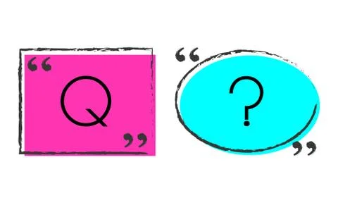 Quote box or frame design. Speech bubble and comment template. Text quotation Illustrazione stock