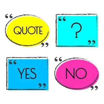 Quote box or frame design. Speech bubble and comment template. Text quotation  Stock Illustration
