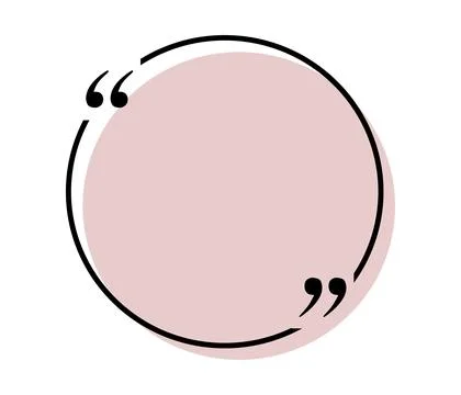 Quote box title isolated. Beige round speech quotation mark frame. Text talk Ilustração Stock