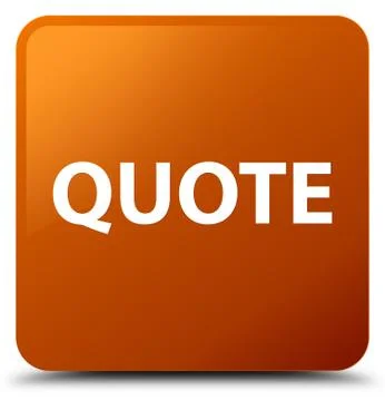 Quote brown square button Illustrazione stock