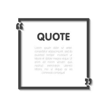 Quote bubble blank templates. Empty business card, paper sheet, information.. Stock Illustration