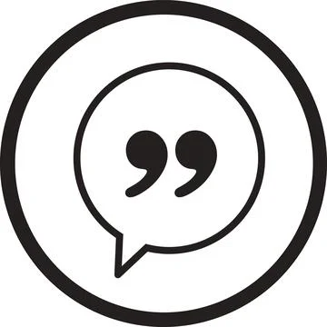 Quote Bubble Circle Icon Stock Illustration