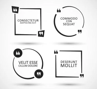 Quote bubble set Stock Illustration