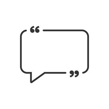 Quote bubbles in flat style. Dialog banner vector illustration on isolated ba Illustrazione stock