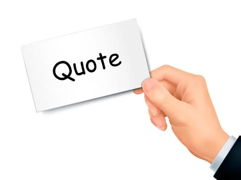 Quote card in hand Illustration
