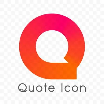 Quote chat bubble message vector icon Stock-Illustration