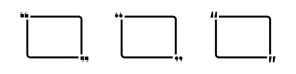 Quote citation frame. Text quotation bubble Stock-Illustration