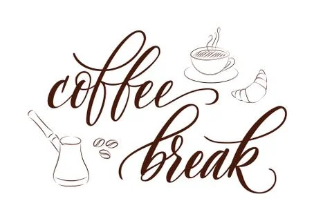 Quote Coffee break Stock Illustration