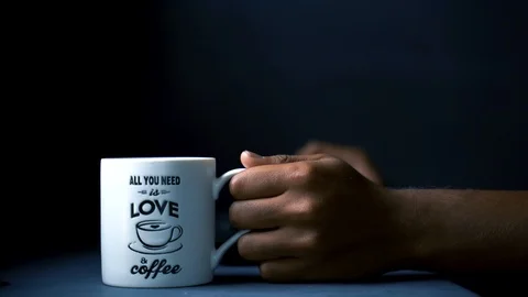 Quote on coffee mug Stock Footage 121348441