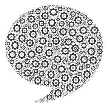 Quote Collage of Gear Stock Illustration