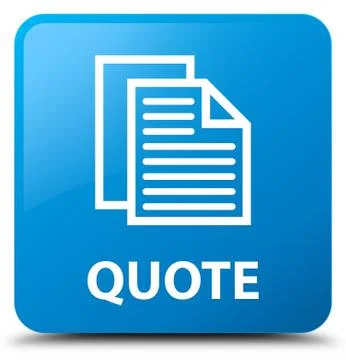 Quote (document pages icon) cyan blue square button Illustration