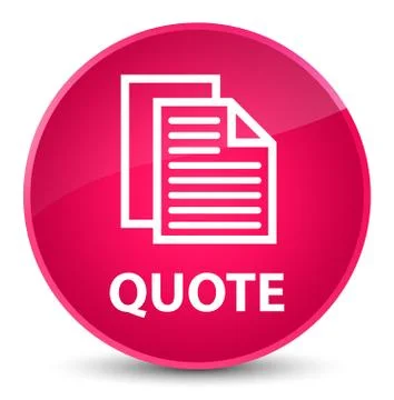 Quote (document pages icon) elegant pink round button Illustration
