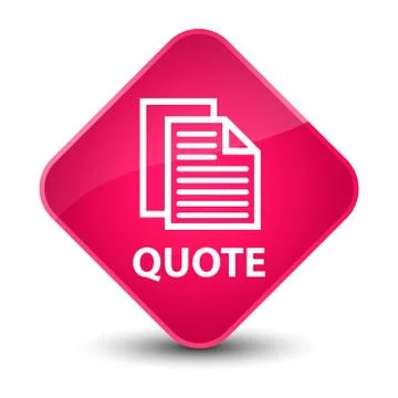 Quote (document pages icon) elegant pink diamond button Illustration