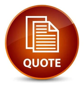 Quote (document pages icon) elegant brown round button Illustration