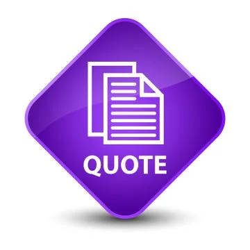 Quote (document pages icon) elegant purple diamond button Illustration