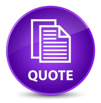 Quote (document pages icon) elegant purple round button Illustration