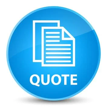 Quote (document pages icon) elegant cyan blue round button Illustration