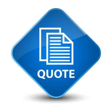 Quote (document pages icon) elegant blue diamond button Illustration
