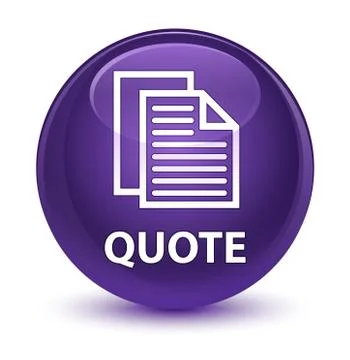 Quote (document pages icon) glassy purple round button Illustration
